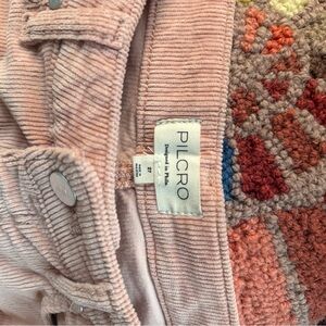 Pilcro Scotty Anthropologie Pale Pink Peach Corduroy Pants NWT